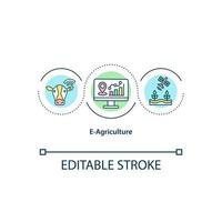 E-agriculture concept icon