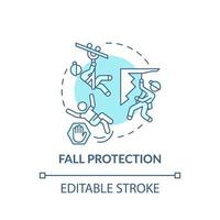 Fall protection concept icon vector