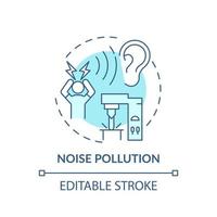 icono de concepto de contaminación acústica vector