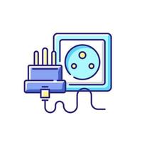 Socket RGB color icon vector