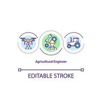 Agricultural engineer concept icon vector