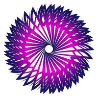 estrella fractal circular con diseño morado vector