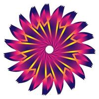 Star fractal circular with pink colorful design vector