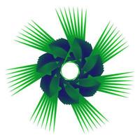 Star fractal blue green color vector