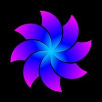 Abstract star blends with blue gradient design vector
