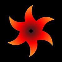 Abstract star orange gradient color vector