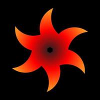 Abstract star orange gradient color vector