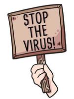 stop the virus coronavirus illustration vector