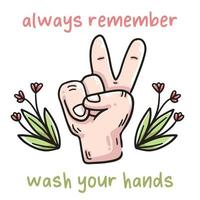 wash your hands with soap illustration vector