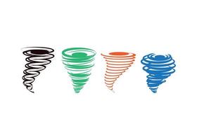 conjunto de diseño de icono de tornado