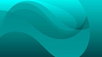 Dark green color abstract wave background vector