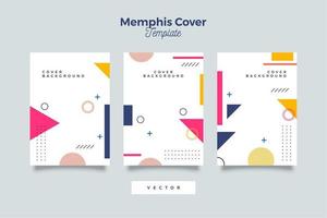 Creative memphis background geometric element vector