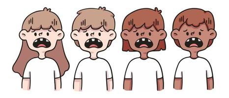 bad set of teeth cute people illustration vector