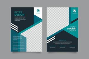 Modern business flyer with abstract design vector