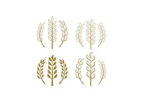 Wheat icon design template vector isolated illustration