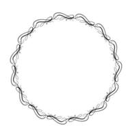 Calligraphic vector wedding frame wreath with place for text. Isolated flourish vintage element for design. Perfect for seasonal holidays, Thanksgiving Day, Valentines Day, greeting card