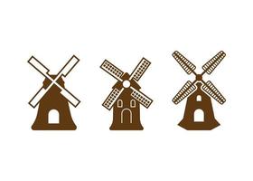 Windmill icon design template vector isolated illustration