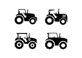 conjunto de plantillas de diseño de icono de tractor vector