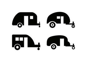 Camping trailer icon design template vector isolated