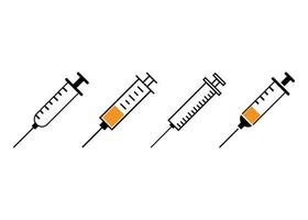 Syringe icon design template vector isolated illustration