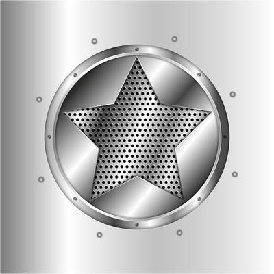 Shiny star metal background