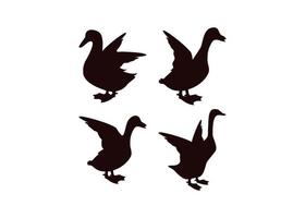 Duck icon design set vector