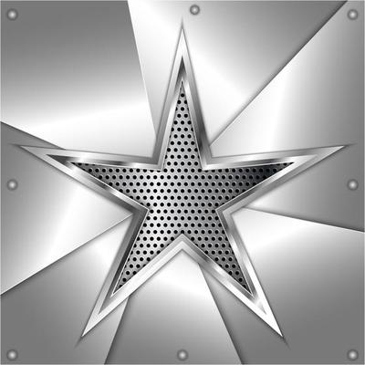 Shiny star metal background