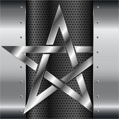 Shiny star metal background