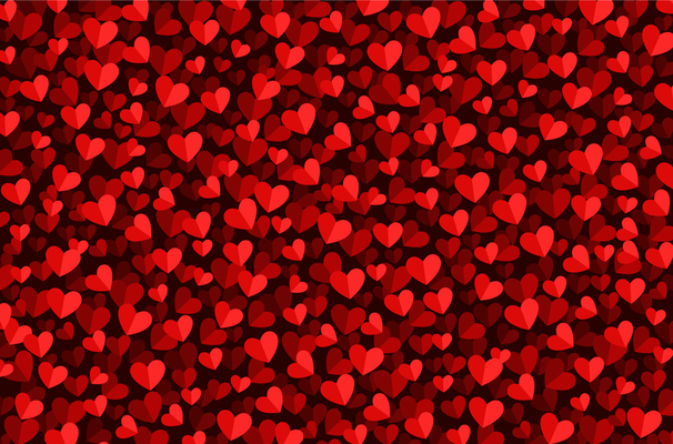 Valentine's day red hearts background