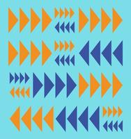 Abstract blue and orange geometric arrow pattern vector