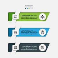 The new design of square shape  3 work procedures explained and presentations. vector infographic.