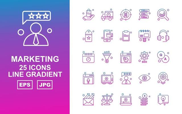 Marketing Icons Pack Vector Art, Icons, and Graphics for Free Download