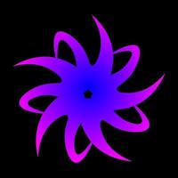 Abstract star shape in purple color vector