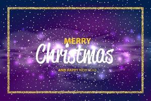 Christmas and happy new year bokeh vector