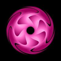 Fractal abstract circle in pink color vector