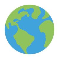 planet earth isolated icon vector