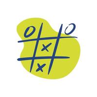 tic tac toe game line style icon vector