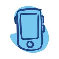 smartphone device line style icon vector