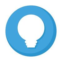 light bulb button isolated icon vector