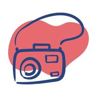 icono de estilo de línea de cámara de fotografía vector