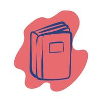 icono de estilo de línea de libro de texto vector