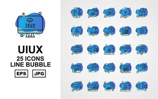 25 Premium UIUX Line Bubble Icon Pack vector