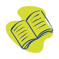 icono de estilo de línea de libro abierto vector