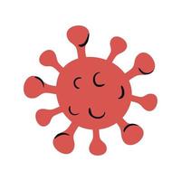 coronavirus red particle isolated icon vector