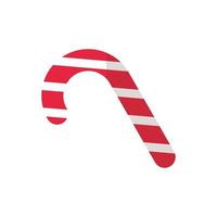 merry christmas candy cane flat style icon vector