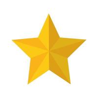 feliz navidad estrella dorada icono de estilo plano vector