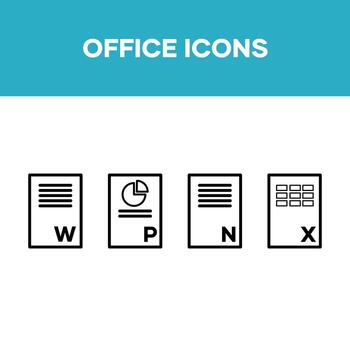 Document file set icon vector