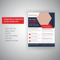 Corporate Business Services Flyer Template Design vector