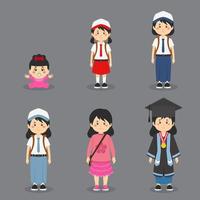 conjunto de niveles educativos vector