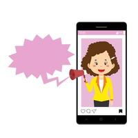 Businesswoman Character on the Phone vector